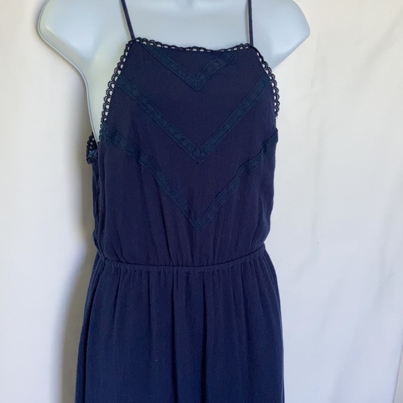 BLEUH CIEL Navy Boho Mini Dress - Picture 1 of 11